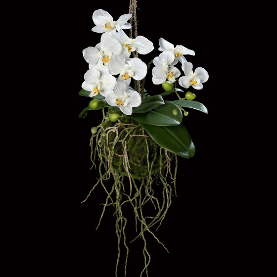 phalaenopsis ORCHIDEE artificielle à suspendre 46 cm