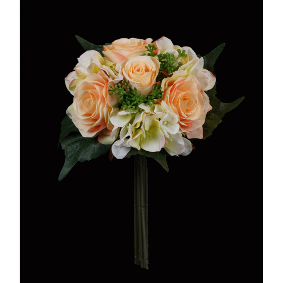 Bouquet artificiel Hortensia/rose 35 cm
