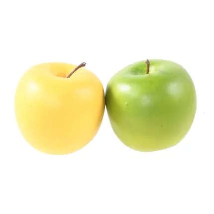 POMMES artificielles 7 cm jaune et verte