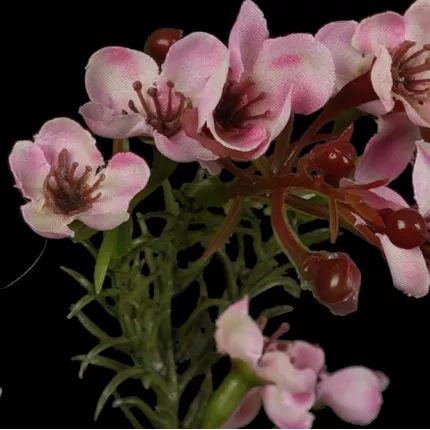 fleurs WAX artificiel ou fleur de cire rose 65 cm