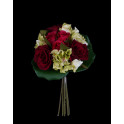 Bouquet ROSE et HORTENSIA artificiel 23 cm