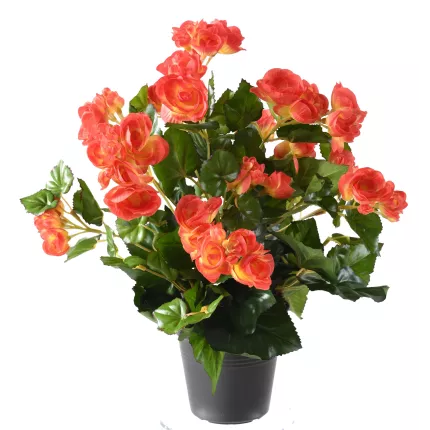 BEGONIA artificiel flamme Hauteur 40 cm en pot