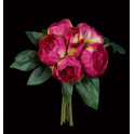 bouquet artificiel PIVOINE 32 cm fushia