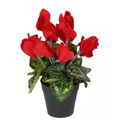 CYCLAMEN artificiel en pot 26 cm