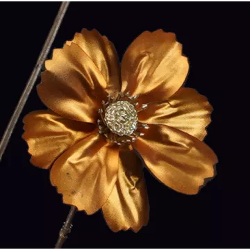 fleur COSMOS artificiel métallique gold 70 cm