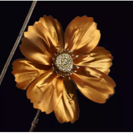 fleur COSMOS artificiel métallique gold 70 cm