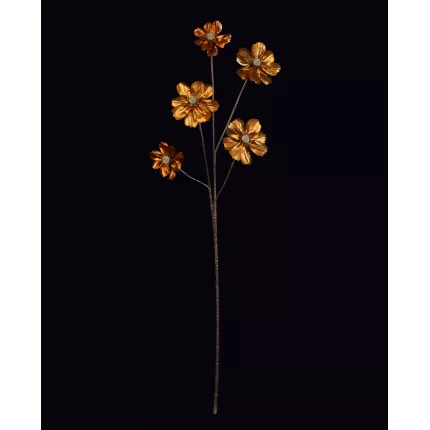 COSMOS artificiel métallique gold 70 cm en tige