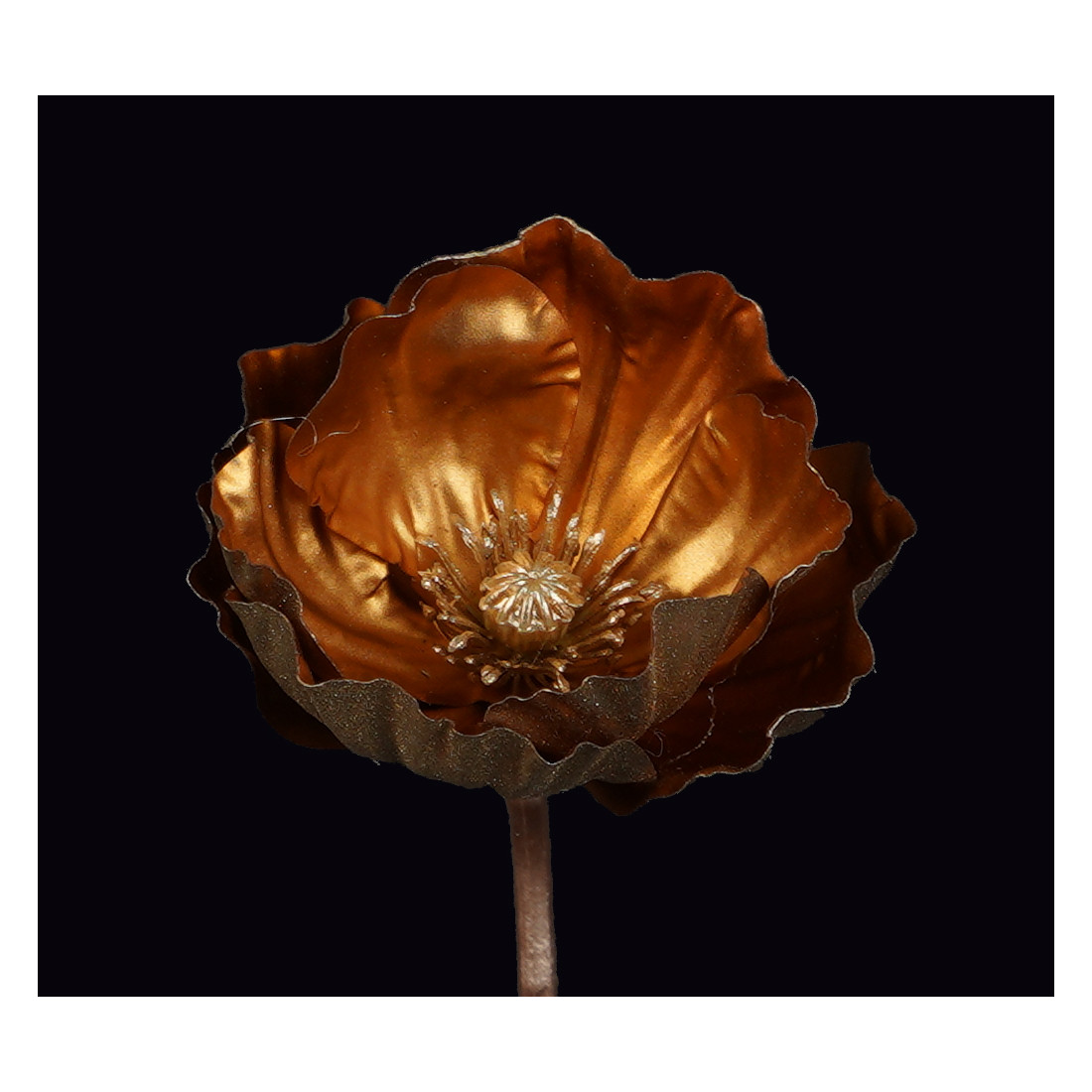 Fleur de coquelicot en métal grand modèle