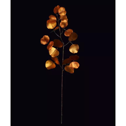branche artificielle EUCALYPTUS or 82 cm avec sa tige