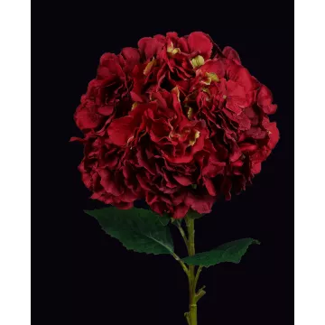HORTENSIA artificielle 90 cm rouge