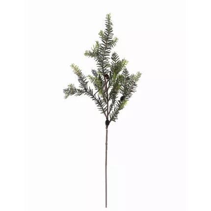 Branche artificielle de SAPIN avec mini pomme de pin - tige 63 cm