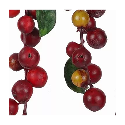 détails branche BAIES artificielle rouge 66 cm