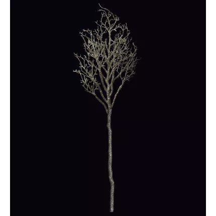 BRANCHE Manzanita artificielle pailletée et sequins or-argent 240 cm entière