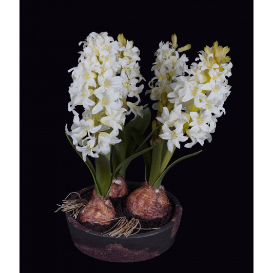 Jacinthe artificielle en pot 30 cm - fleurs printanières artificielles |  Reflets Nature