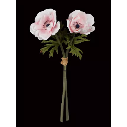 ANEMONES artificielles 27 cm rose en tige