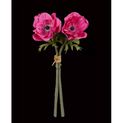ANEMONES artificielles 27 cm fushia en tiges
