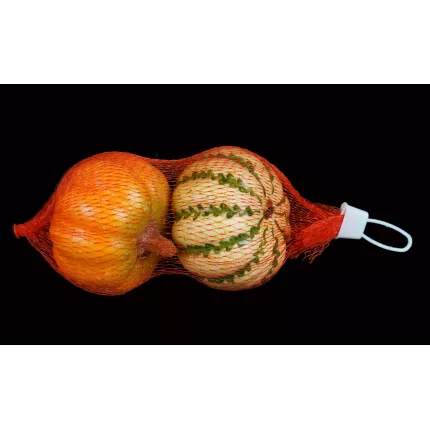 CITROUILLE artificielle 7 cm  lot de 2