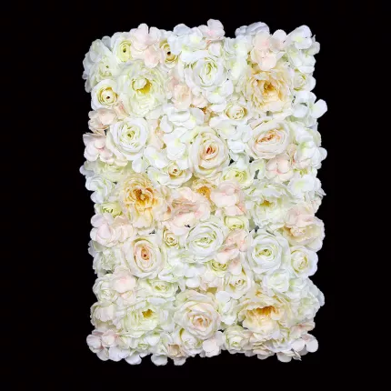 MUR ROSES PIVOINES HORTENSIAS 40 x 68 cm crème