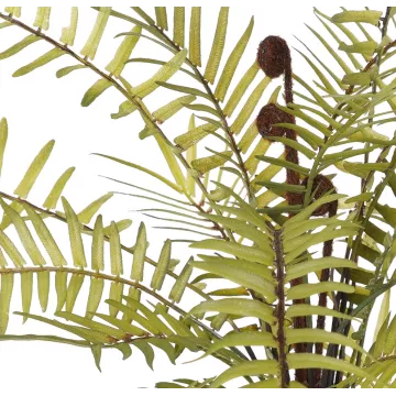 feuilles FOUGERE artificielle sur fausse motte de terre 46 cm