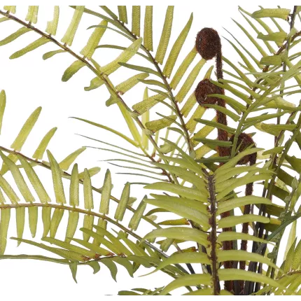 feuilles FOUGERE artificielle sur fausse motte de terre 46 cm