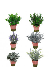 plants AROMATES artificiels en pot 19 à 22 cm