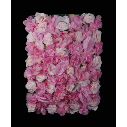 MUR FLEURIS rose 40 x 60 cm