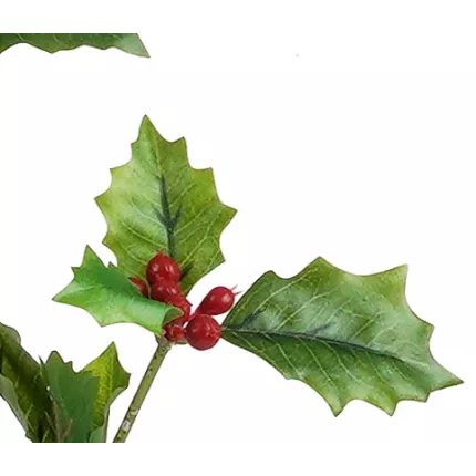 détails feuilles HOUX artificielle 76 cm