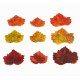 sachet 36 feuilles d'érable artificielles automne