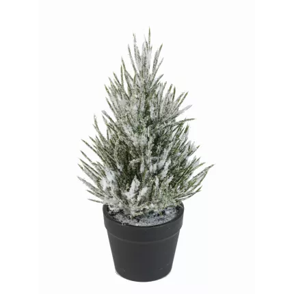 SAPIN artificiel avec neige 22 cm en pot
