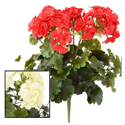 piquet Géranium artificiel plastique 35 cm