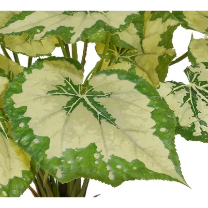 feuillage BEGONIA ANGEL artificiel vert/crème 40 cm
