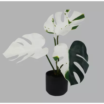 PHILODENDRON MONTSERA DELICIOSA ALBINOS artificiel 42 cm