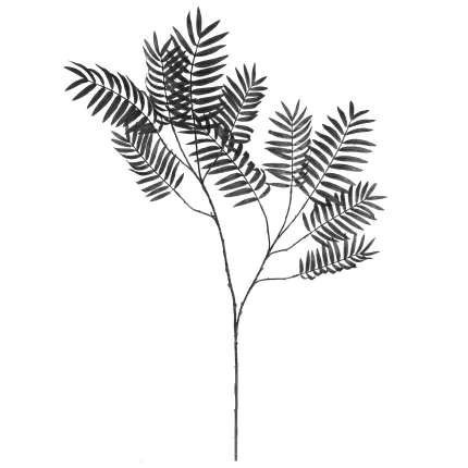 branche artificielle PARLOUR 120 cm noir irisé avec sa tige