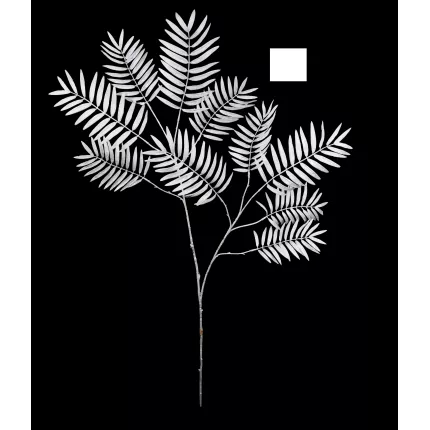 branche artificielle PARLOUR 120 cm blanc irisé avec sa tige