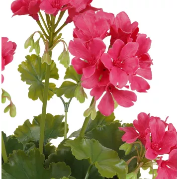 fleurs piquet Géranium artificiel plastique 39 cm rose