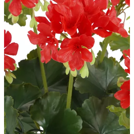 fleurs piquet Géranium artificiel plastique 39 cm rouge