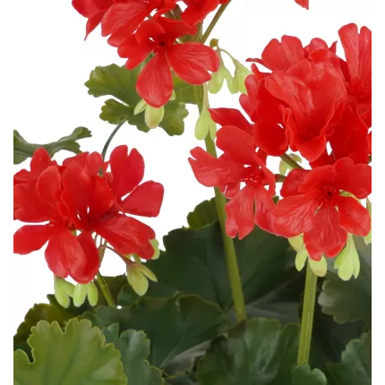 feuillage piquet Géranium artificiel plastique 39 cm rouge
