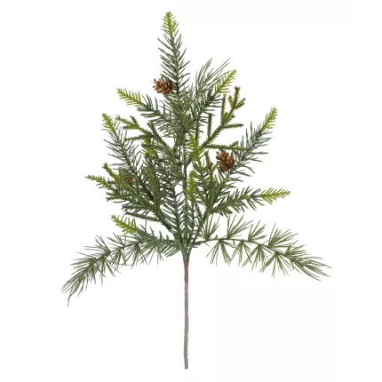 Branche artificielle de SAPIN mixte et pomme de pin 45 cm avec sa tige