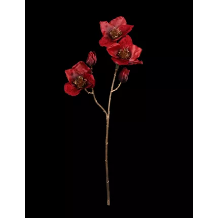 Tige Hellebore artificielle 45 cm avec sa tige en entier