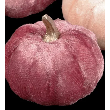 CITROUILLE artificielle velours 7.5 cm
