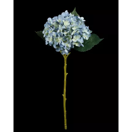 HORTENSIA artificiel 52 cm bleu en tige