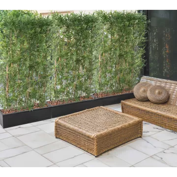 mis en situation HAIE artificielle BAMBOU dense japenese plast 90 à 180 cm largeur 110 cm