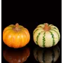 CITROUILLE artificielle 7 cm  lot de 2