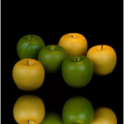 6 POMMES artificielles 7 cm avec reflets