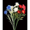Bouquet artificiel  bleu blanc rouge  54 cm
