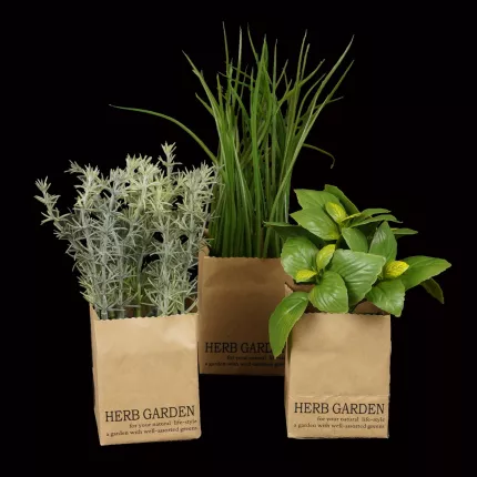 HERBES artificielles AROMATIQUES en sac papier modèle B