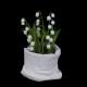 fleurs champêtre artificielles en pot tissu 15 à 16 cm