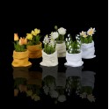 fleurs champêtre artificielles en pot tissu 15 à 16 cm