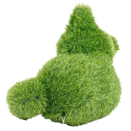 RENARD couché en pelouse synthétique 31 cm de dos