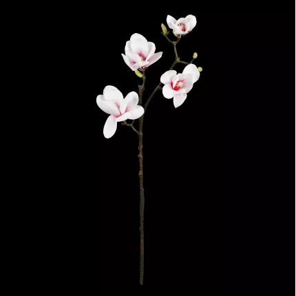 branche MAGNOLIA artificiel 82 cm blanc avec sa tige